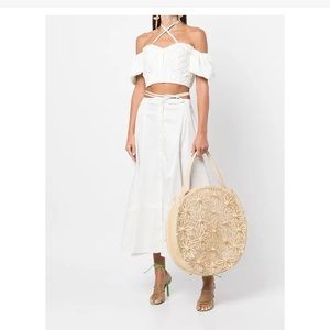 Cult Gaia Lani Straw Beach Bag Tote Bag